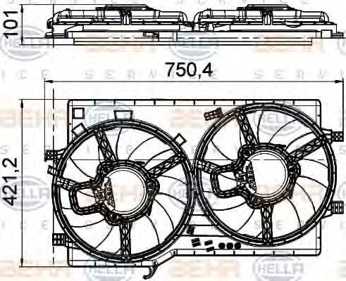 ALFA ROMEO 505 1447 7 Вентилятор, охолодження двигуна