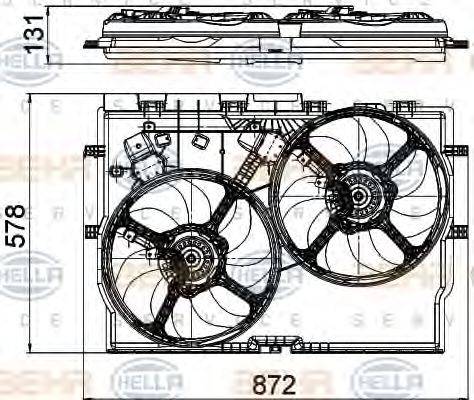 FIAT 13 580 090 80 Вентилятор, охолодження двигуна