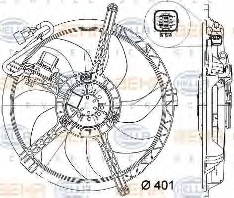 BEHR K0247 Вентилятор, охолодження двигуна