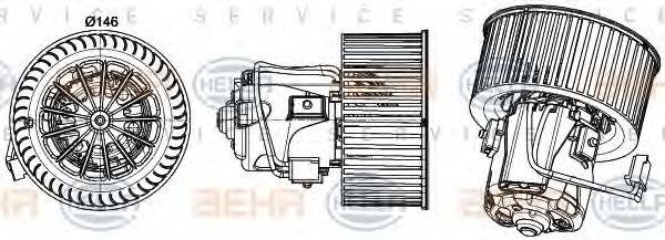 BMW 9 194 590 Вентилятор салону