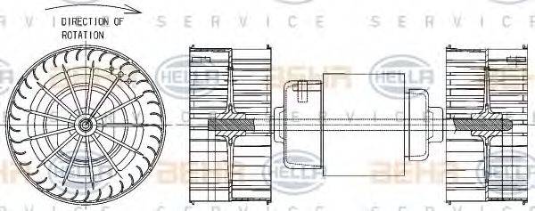 BEHR HELLA SERVICE F2406 Вентилятор салону