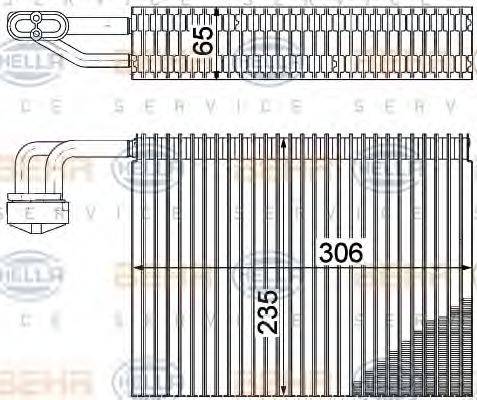 HELLA 87615 Випарник, кондиціонер