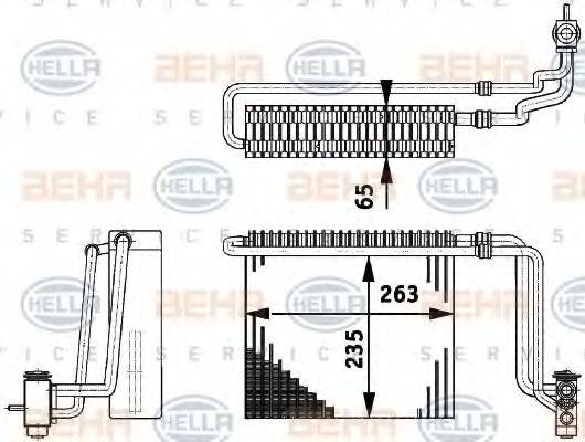MERCEDES-BENZ 001 830 57 58 Випарник, кондиціонер