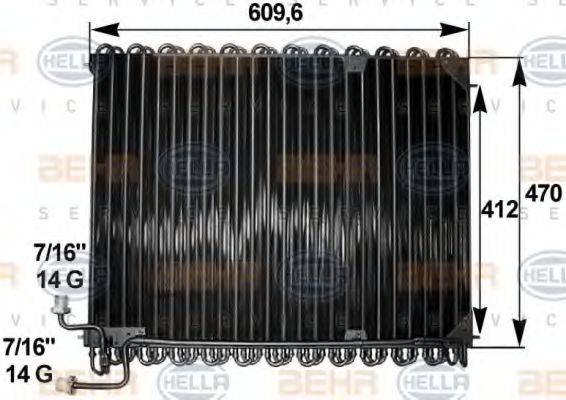 BEHR 33214 Конденсатор, кондиціонер