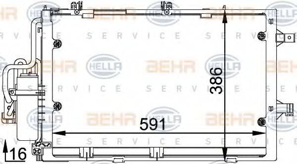 BEHR 94029 Конденсатор, кондиціонер