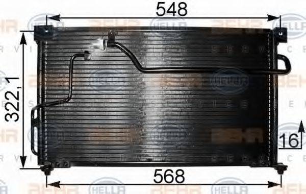 MAZDA GA7H61480 Конденсатор, кондиціонер