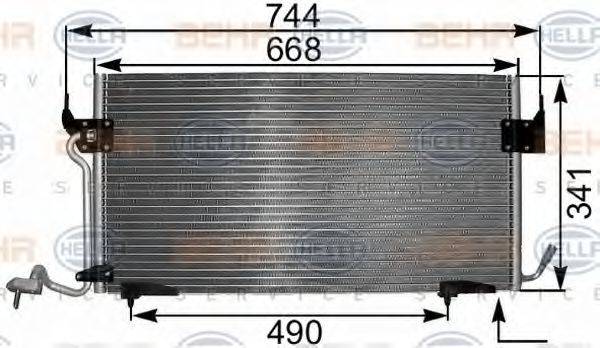 PEUGEOT 6455AW Конденсатор, кондиціонер