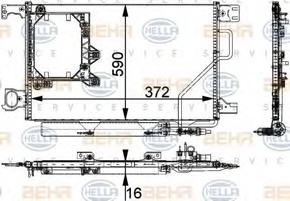 MERCEDES-BENZ 209 500 00 54 Конденсатор, кондиціонер