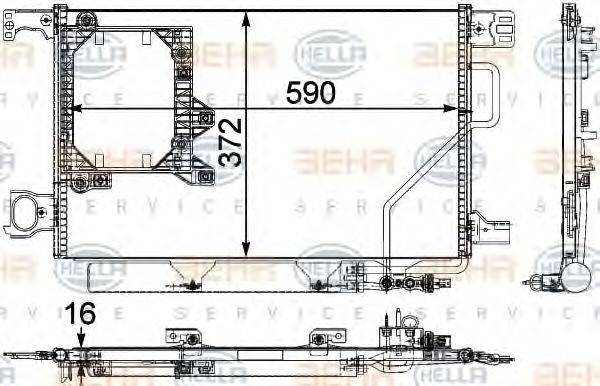 MERCEDES-BENZ 209 500 02 54 Конденсатор, кондиціонер