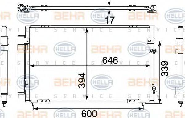 LEXUS 8846030780 Конденсатор, кондиціонер