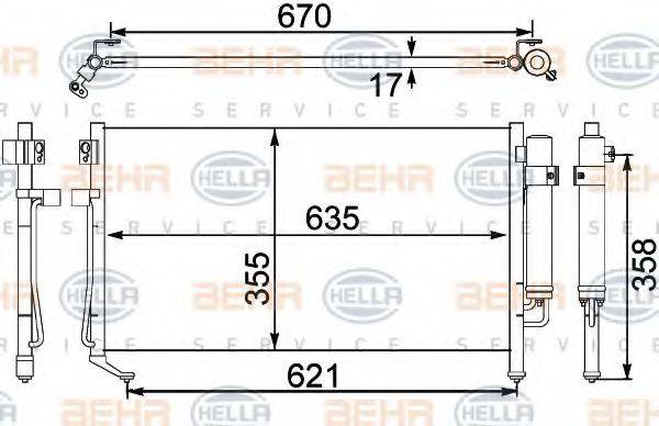 NRF 35566 Конденсатор, кондиціонер