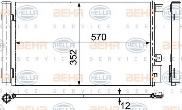 FIAT 51785214 Конденсатор, кондиціонер