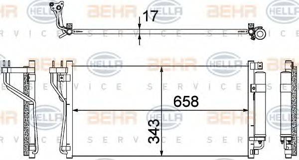 HYUNDAI 976063L180 Конденсатор, кондиціонер