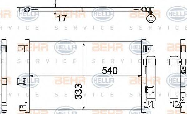 MAZDA NE5161480C Конденсатор, кондиціонер