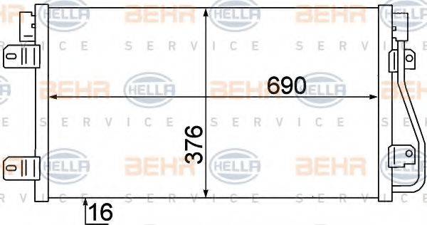 DELPHI DIESEL TSP0225540 Конденсатор, кондиціонер