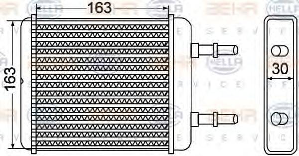 HYUNDAI 9722122000 Теплообмінник, опалення салону