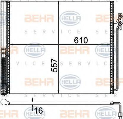 LAND ROVER JRB500200 Конденсатор, кондиціонер