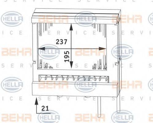 BEHR HELLA SERVICE 52442 Теплообмінник, опалення салону
