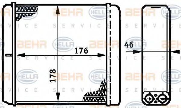 OPEL 1843105 Теплообмінник, опалення салону