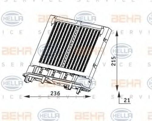 BEHR HELLA SERVICE 78123 Теплообмінник, опалення салону