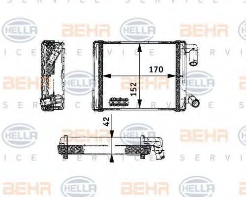 MERCEDES-BENZ 0028353601 Теплообмінник, опалення салону