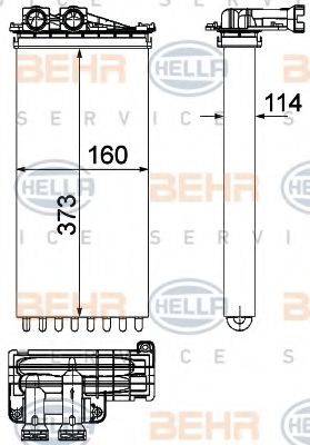 BEHR V0290 Теплообмінник, опалення салону
