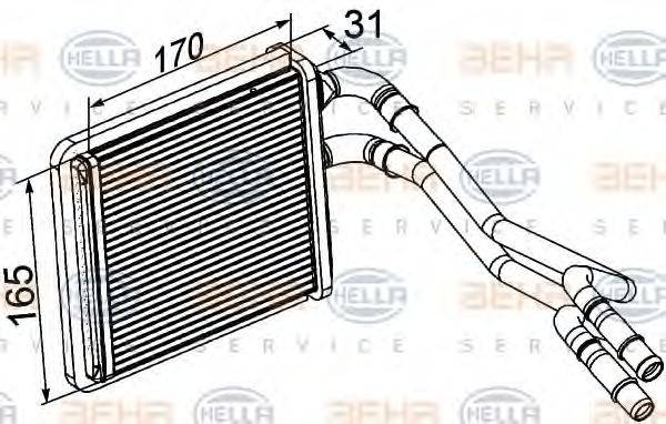 FORD 1 573 059 Теплообмінник, опалення салону