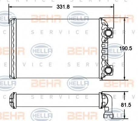 BEHR K0762 Теплообмінник, опалення салону