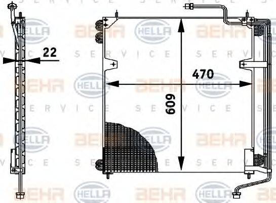 BEHR 33327 Конденсатор, кондиціонер