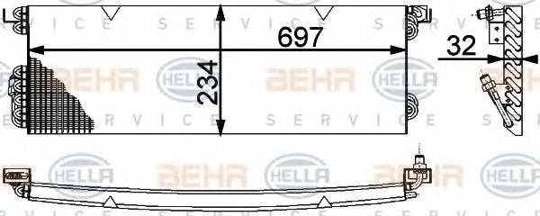 PORSCHE 911.573.057.02 Конденсатор, кондиціонер