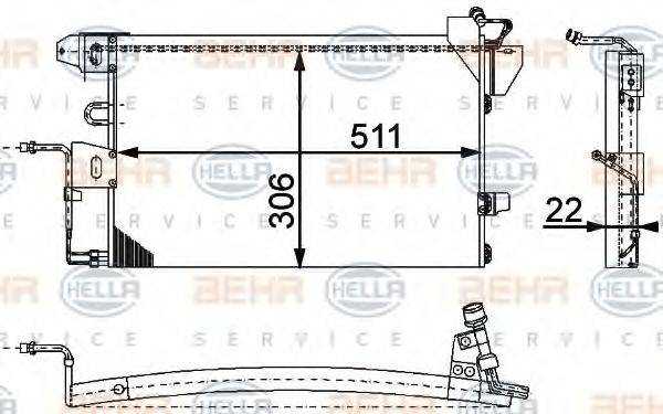 FORD 1 005 856 Конденсатор, кондиціонер