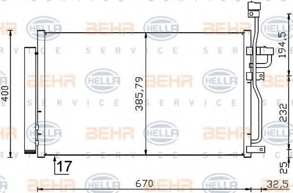OPEL 48 17 564 Конденсатор, кондиціонер