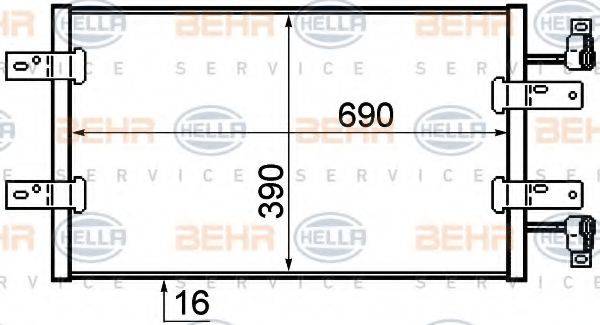 OPEL 4418531 Конденсатор, кондиціонер