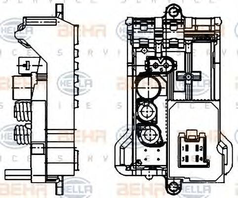 BEHR HELLA SERVICE 88523 Регулятор, вентилятор салону