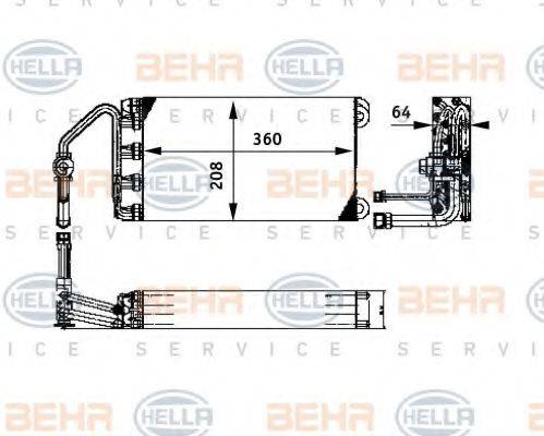 BEHR SERVICE 7500185 Випарник, кондиціонер