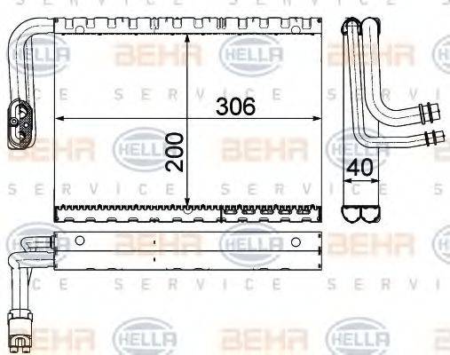 BEHR HELLA SERVICE P3373 Випарник, кондиціонер