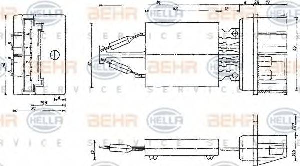 BEHR B1245 Опір, вентилятор салону