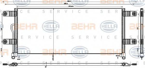 MERCEDES-BENZ 960 500 15 54 Конденсатор, кондиціонер