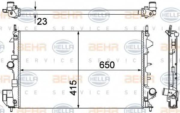 OPEL 1300 284 Радіатор, охолодження двигуна