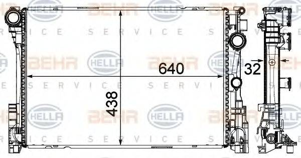 MERCEDES-BENZ 099 500 27 03 Радіатор, охолодження двигуна