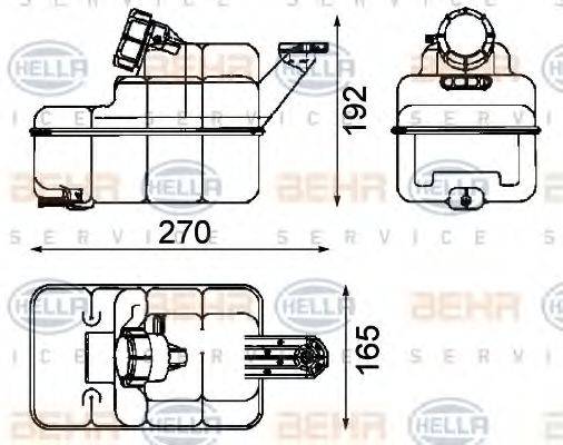 IVECO 8166 285 Компенсаційний бак, охолоджуюча рідина