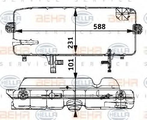 BEHR SERVICE 1202205 Компенсаційний бак, охолоджуюча рідина