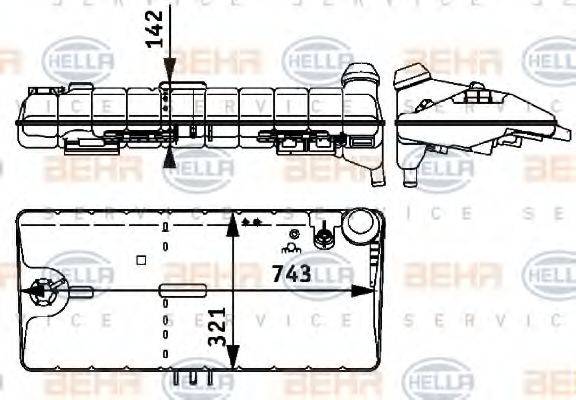 BEHR B3336 Компенсаційний бак, охолоджуюча рідина