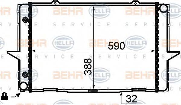VOLVO 1 335 430 Радіатор, охолодження двигуна