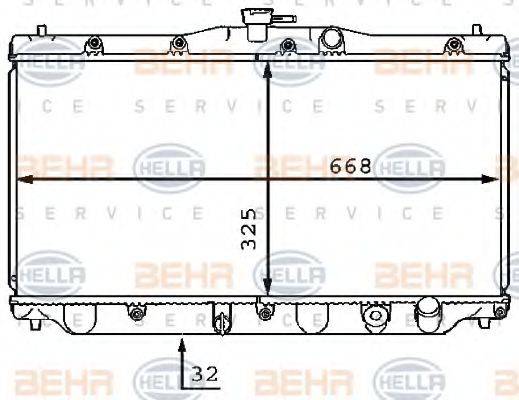 HONDA 19010-PH1-621 Радіатор, охолодження двигуна