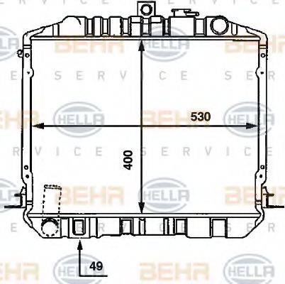 GERI 29208 Радіатор, охолодження двигуна
