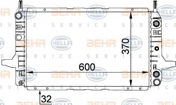 FORD 1 652 508 Радіатор, охолодження двигуна
