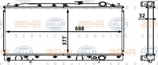 NRF 53295 Радіатор, охолодження двигуна