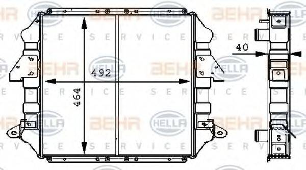 BEHR 0200406 Радіатор, охолодження двигуна