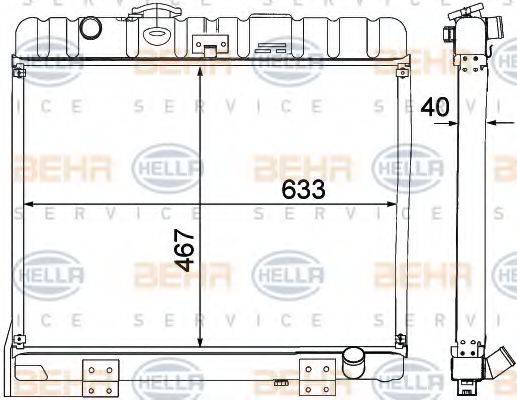 BEHR SERVICE 1201953 Радіатор, охолодження двигуна